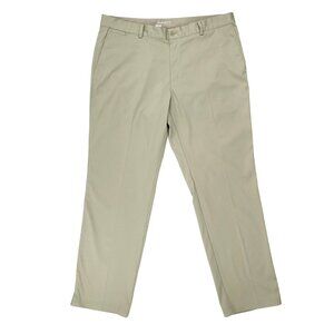 Nike Golf Pants 38x32 Tour Performance Dri-Fit Men Khaki Stretch Beige Swoosh